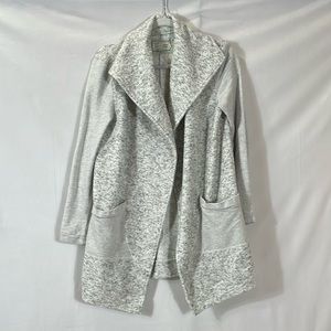 Anthropologie Light Gray Open-Front Cardigan